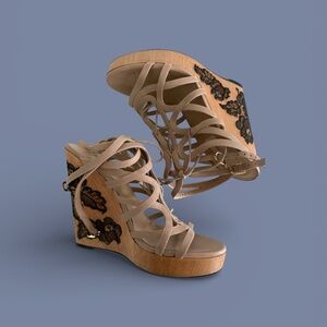 Valentino wedge heels EUC